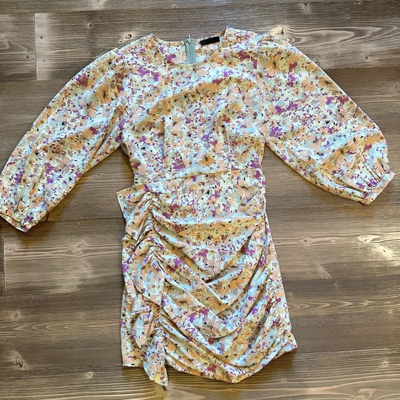 Vici Pastel Floral Mini Dress with Puff Sleeves - Picture 5 of 6